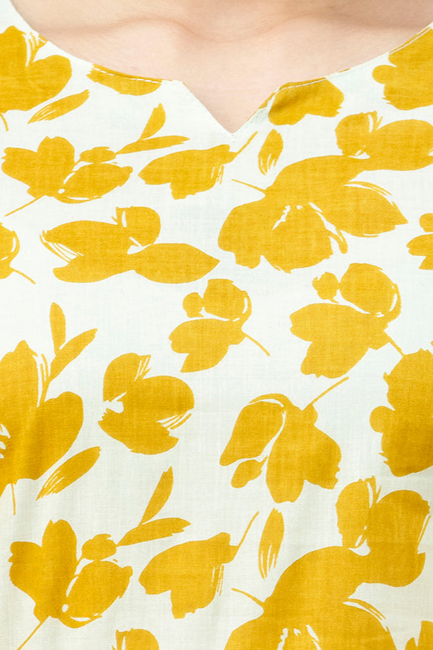 Women Mustard Floral Printed Co-Ord Set
